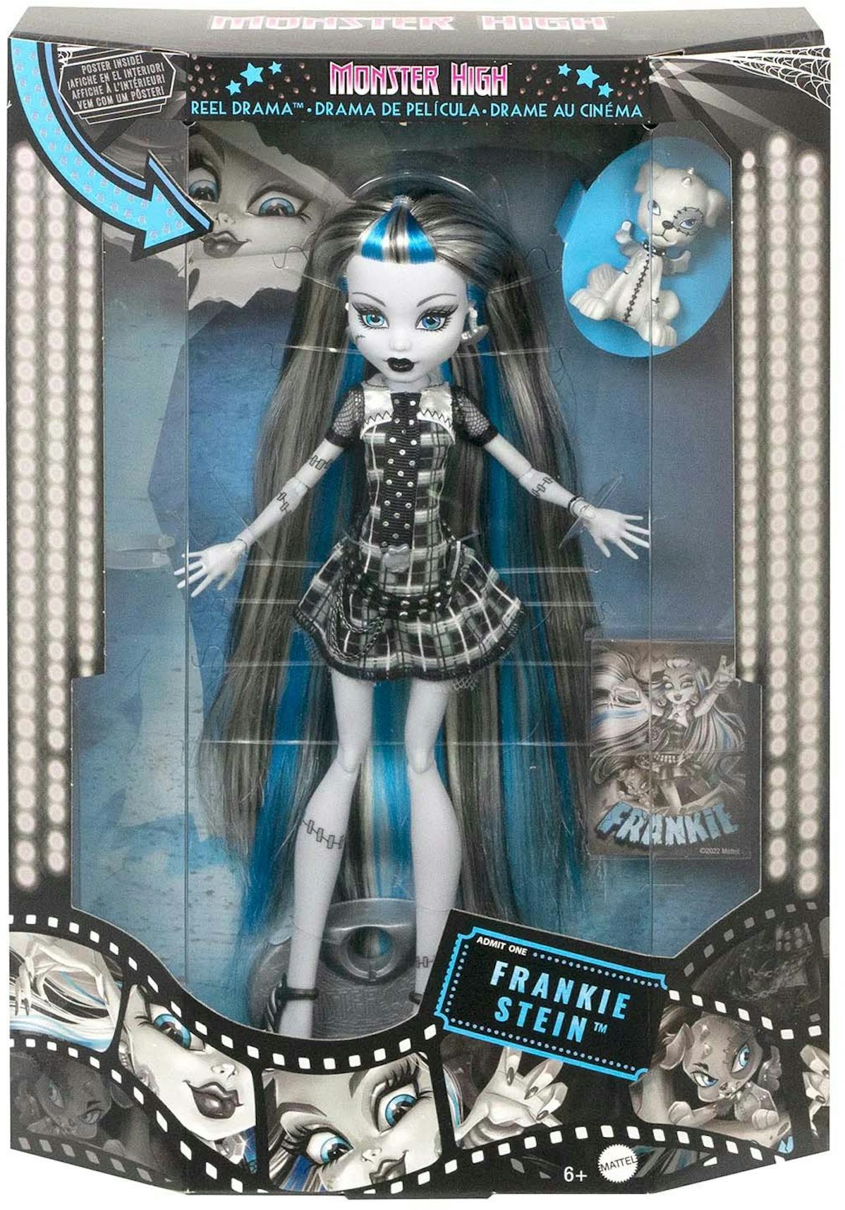 Mattel Monster High Reel Drama Frankie Stein Doll - FW22 - US