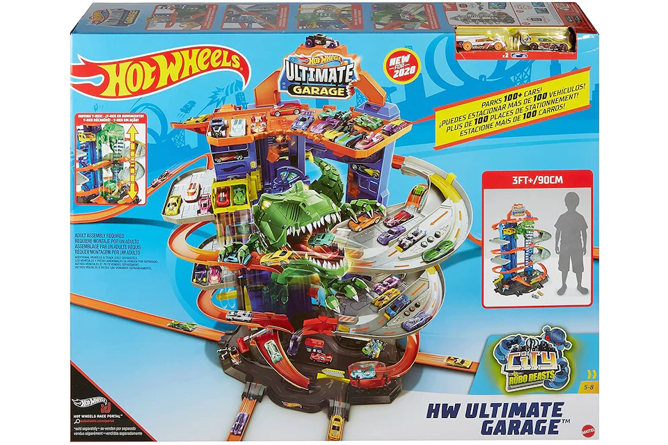 Mattel Hot Wheels City Robo T-Rex Ultimate Garage Playset
