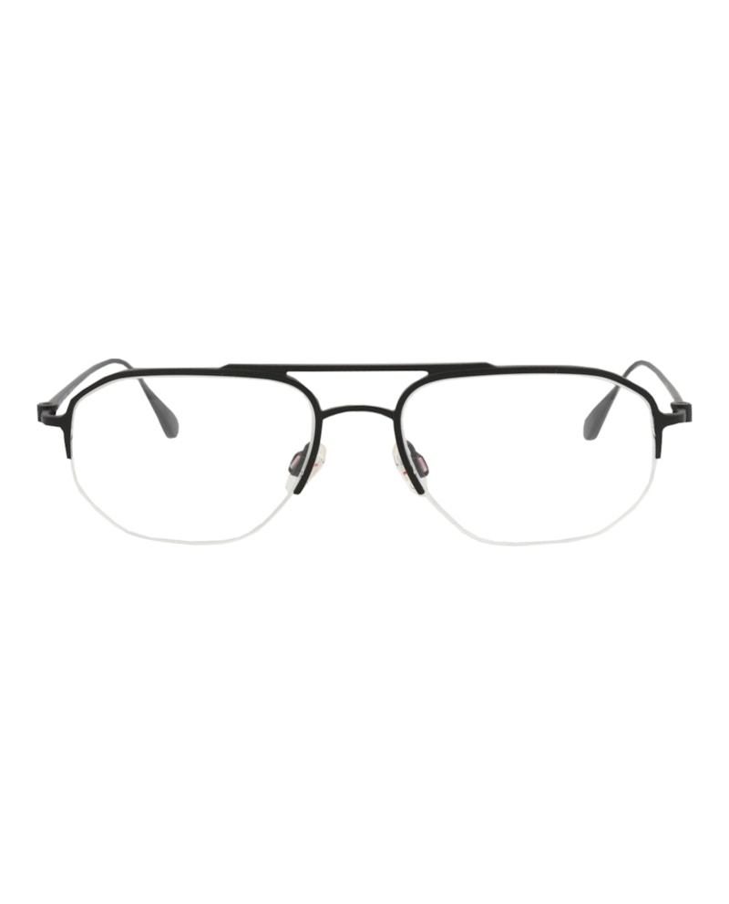 Pre-owned Maui Jim Aviatorframe Titanium Optical Frames In Black Black Transparent (mjo2515/2m)