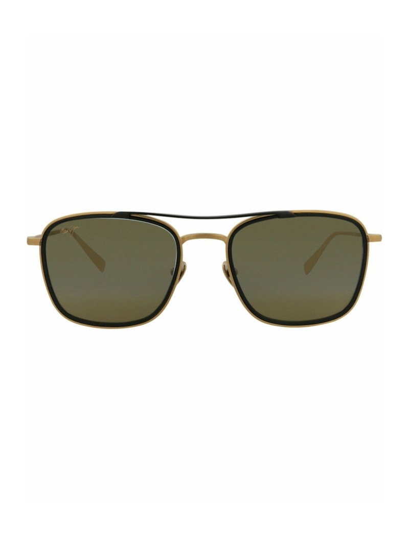 Pre-owned Maui Jim Aviatorframe Titanium And Nylon Sunglasses/16m) In Gold/bronze (h555