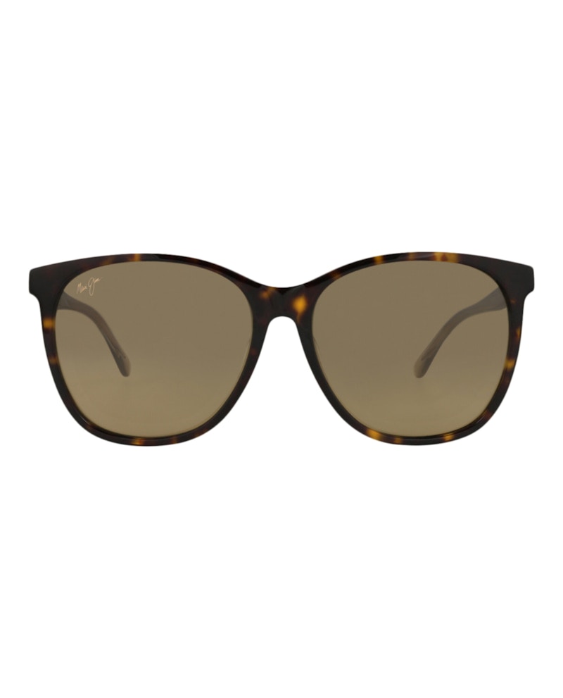 Pre-owned Maui Jim Women's Roundframe Acetate Sunglasses In Tortoise Tan Bronze (hs821/10e)