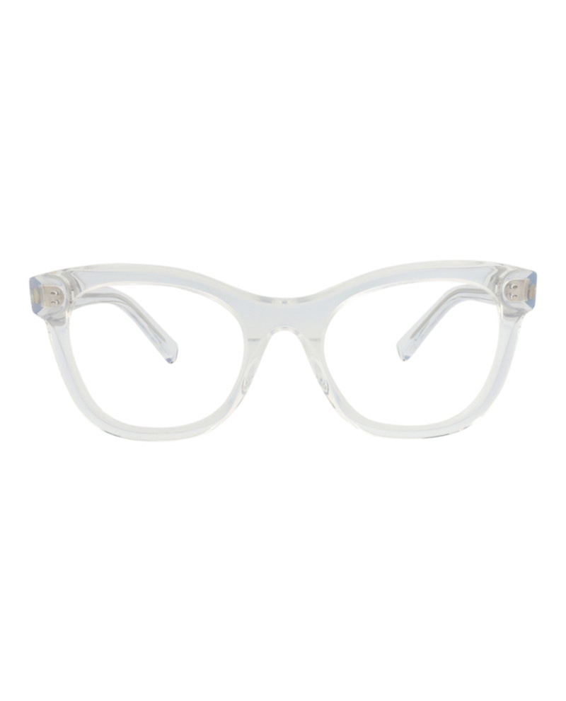 Pre-owned Maui Jim Women's  Roundframe Hexetate Optical Frames In Crystal Crystal Transparent (mjo2302/05)