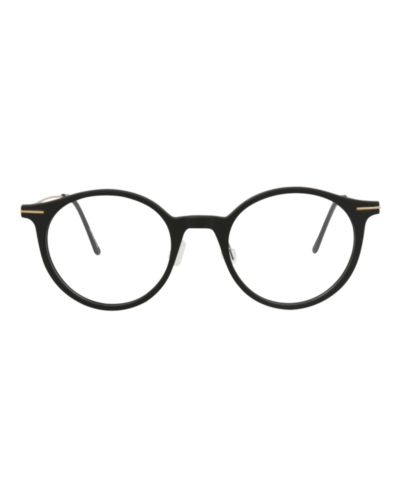 Pre-owned Maui Jim Roundframe Nylon Optical Frames In Black Gold Transparent (mjo2414/2m)