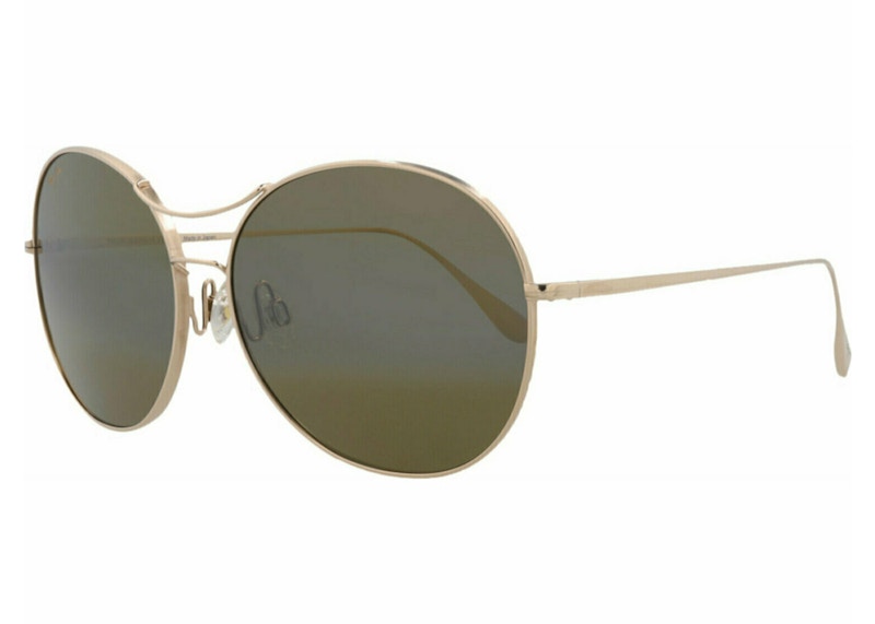 Pre-owned Maui Jim Women's  Round Sunglasses/16) In Gold/bronze (h547n