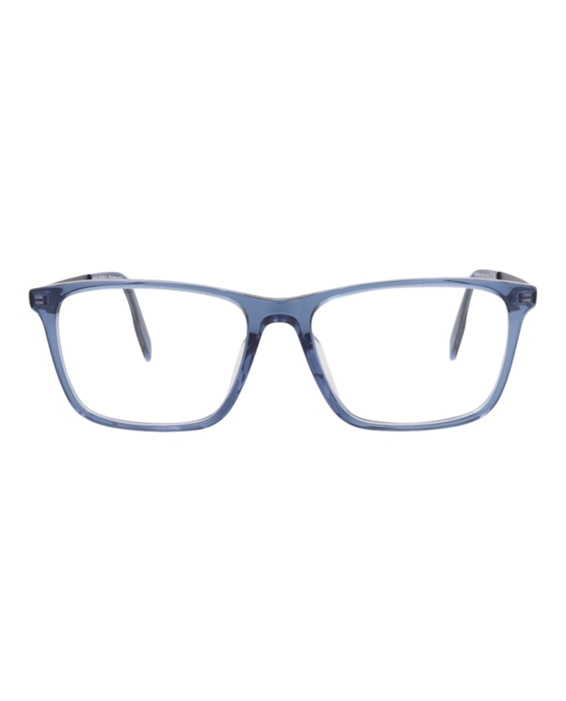Pre-owned Maui Jim Men's Squareframe Acetate And Stainless Stee Shirtl Optical Frames In Blue Blue Transparent
