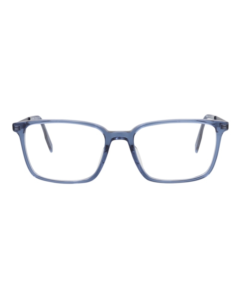 Pre-owned Maui Jim Men's Squareframe Acetate And Stainless Stee Shirtl Optical Frames In Blue Blue Transparent