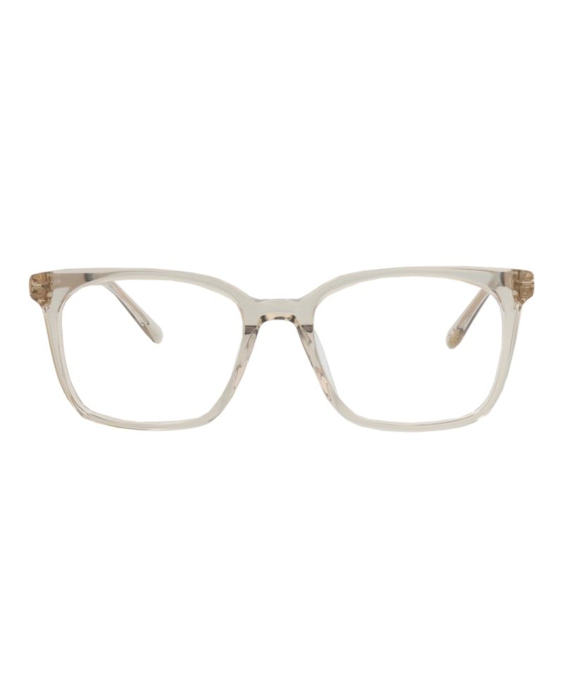 Pre-owned Maui Jim Women's  Squareframe Acetate And Stainless Stee Shirtl Optical Frames In Champagne Gold Tran