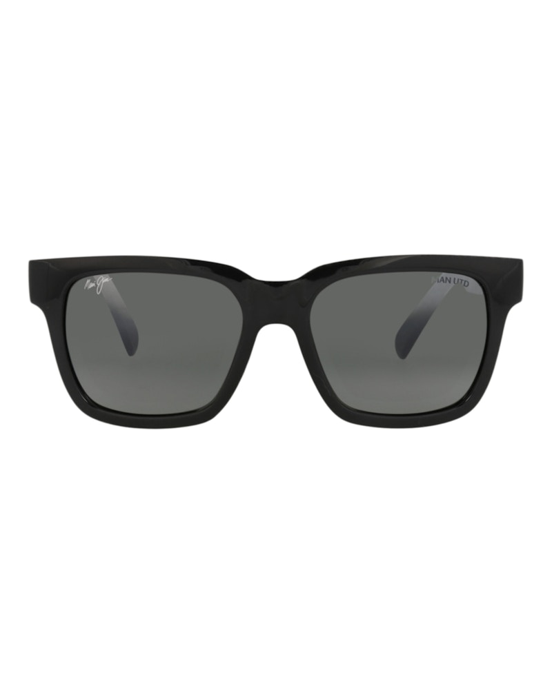 Pre-owned Maui Jim Squareframe Injection Sunglasses In Black Black Grey (540/02utd)