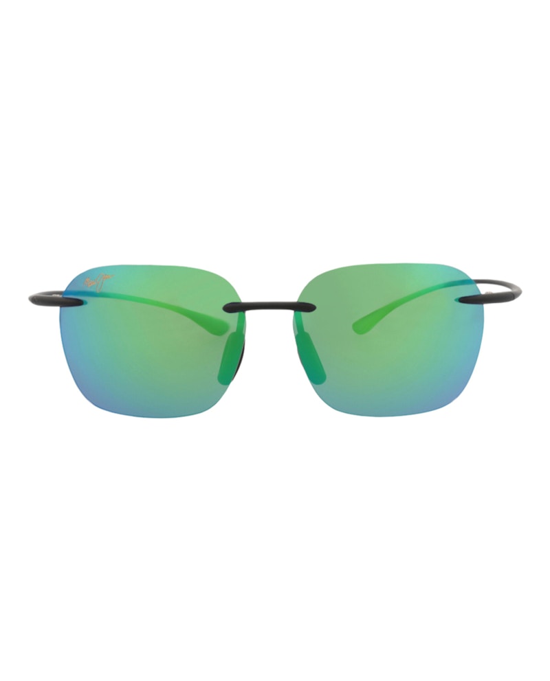 Pre-owned Maui Jim Squareframe Nylon Sunglasses In Black Black Green (gm446/2m) In Multi