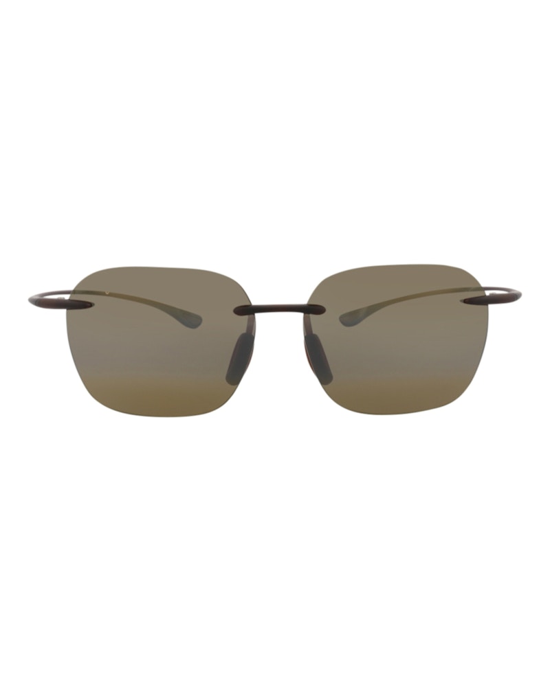Pre-owned Maui Jim Squareframe Nylon Sunglasses In Rootbeer Rootbeer Bronze (h446/26m)