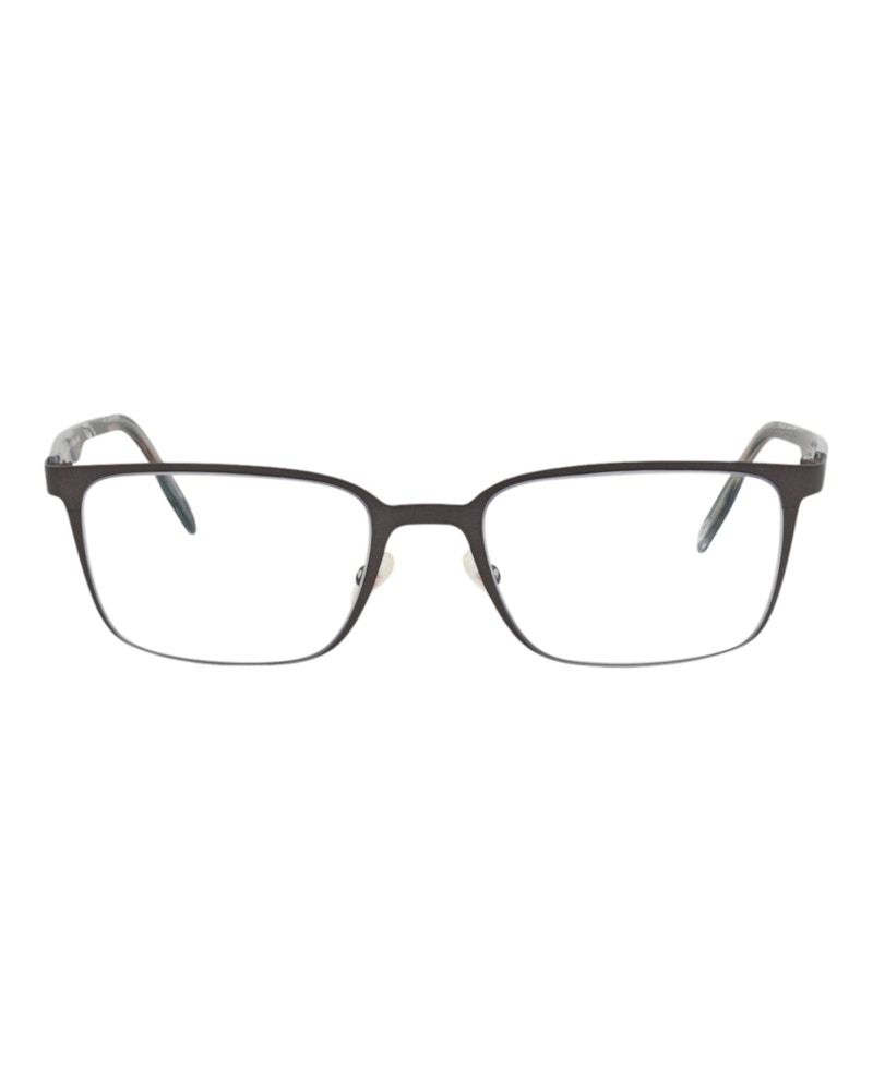 Pre-owned Maui Jim Men's Squareframe Stainless Stee Shirtl Optical Frames In Gunmetal Grey Transparent (mjo210