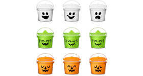 McDonald's Boo Buckets McBoo McPunk'n McGoblin Halloween Pails 2022 (Set of All 9 Face Variants)