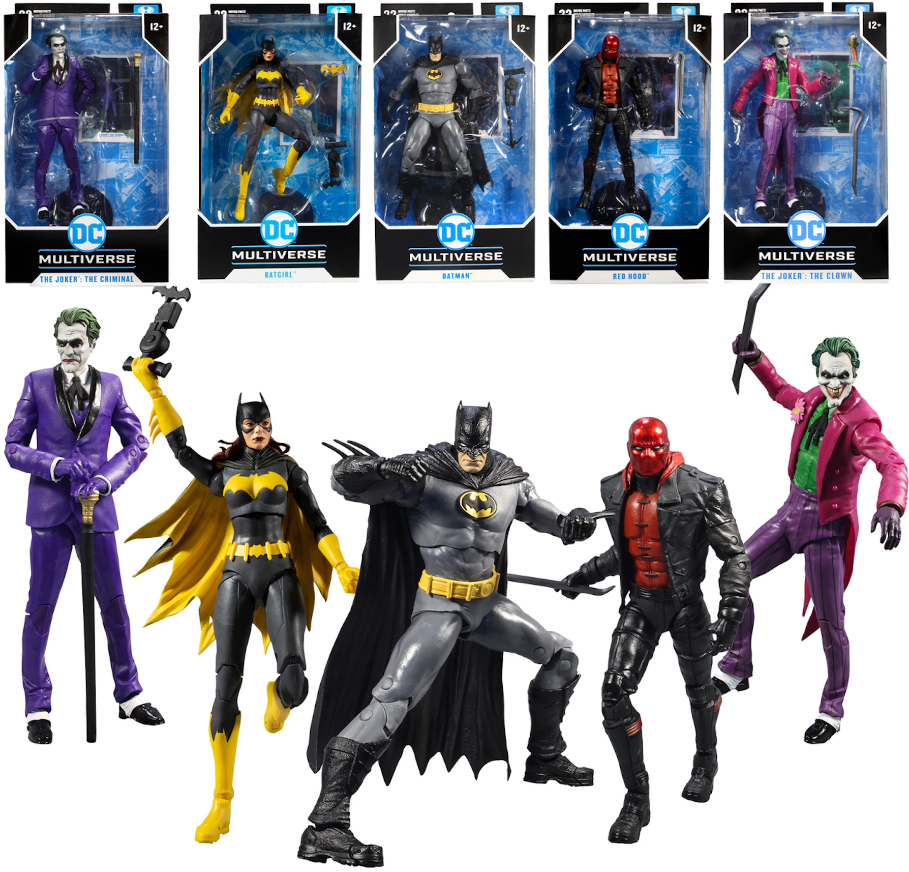 McFarlane Toys DC Multiverse Batman: Three Jokers 7 Inch Action Figure Set  of 5 - FW21 - US