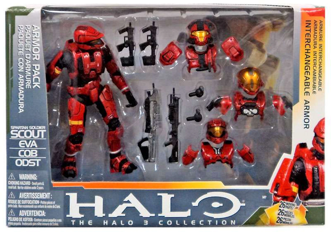 McFarlane Toys Halo Halo 3 Red Spartan Soldier Interchangeable Armor ...