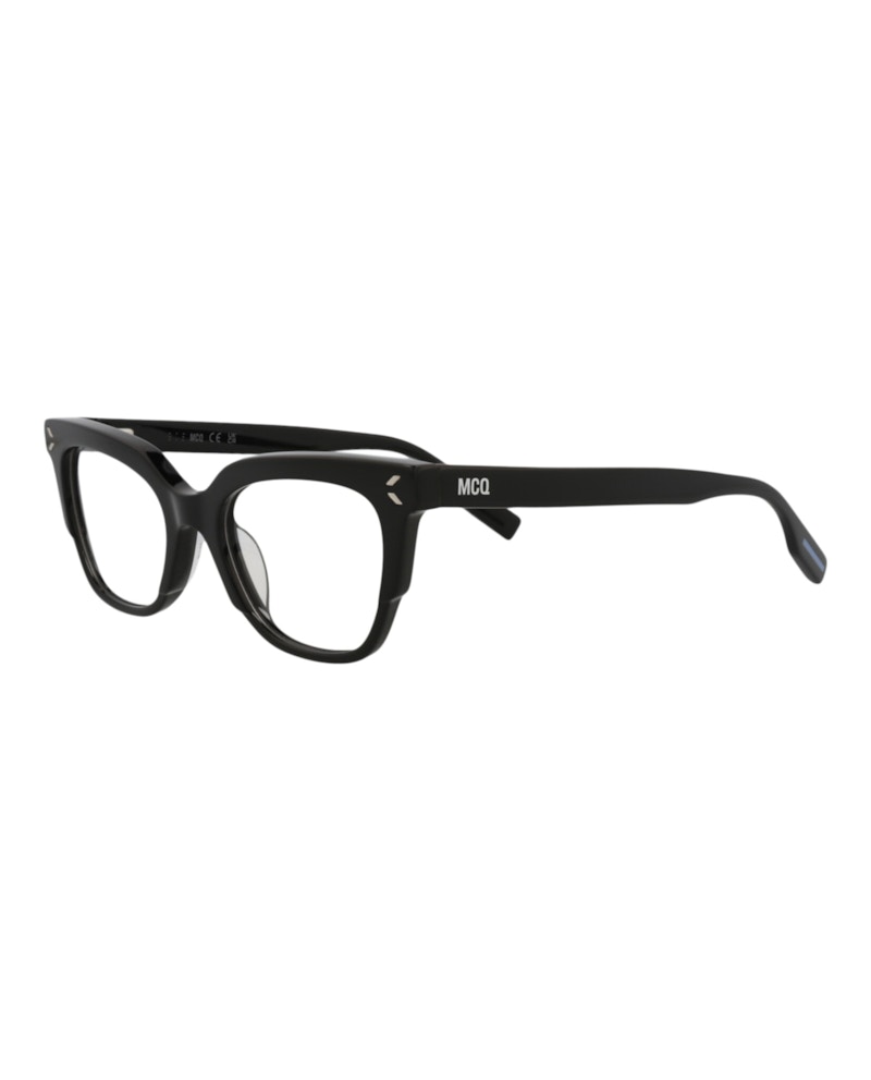 Pre-owned Mcq By Alexander Mcqueen Women's Mcq Alexander Mcqueen Cat Eye Optical Frames In Black Black Transparent (mq0366o/30013600/00