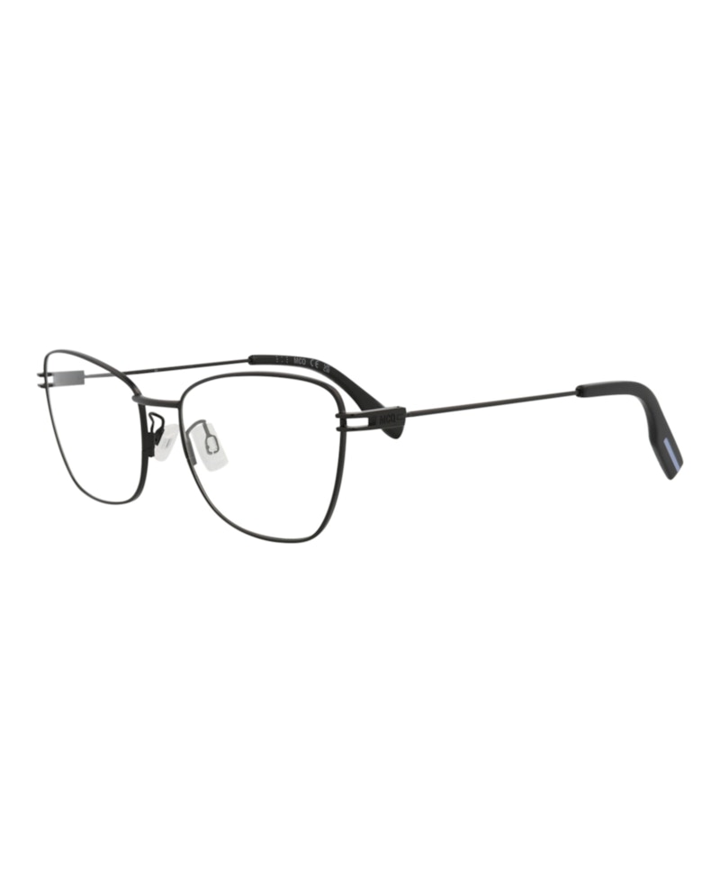 Pre-owned Mcq By Alexander Mcqueen Women's Mcq Alexander Mcqueen Cat Eye Optical Frames In Black Black Transparent (mq0370o/30013604/00