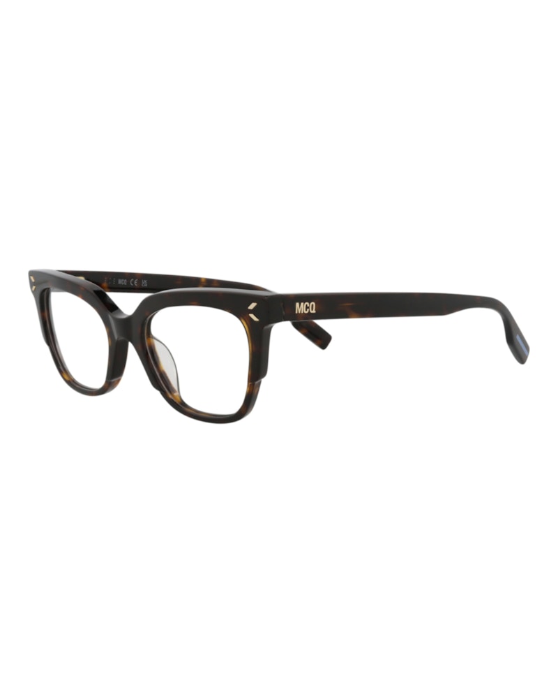 Pre-owned Mcq By Alexander Mcqueen Women's Mcq Alexander Mcqueen Cat Eye Optical Frames In Havana Havana Transparent (mq0366o/30013600/
