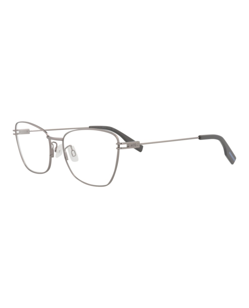 Pre-owned Mcq By Alexander Mcqueen Women's Mcq Alexander Mcqueen Cat Eye Optical Frames In Ruthenium Ruthenium Transparent (mq0370o/300