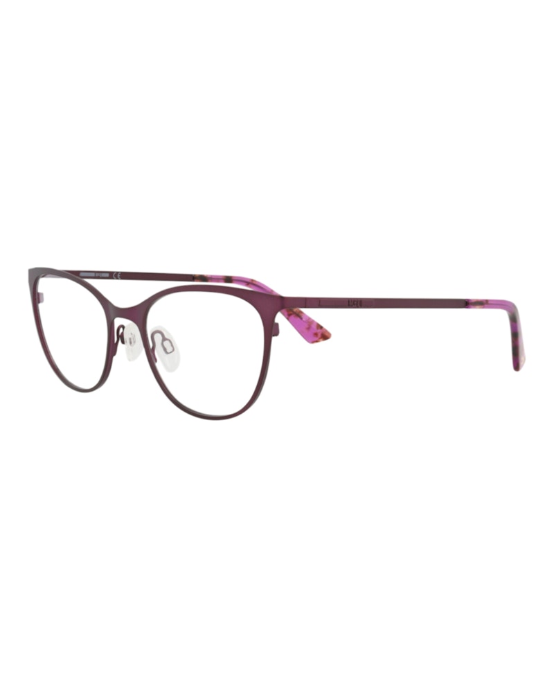 Pre-owned Mcq By Alexander Mcqueen Women's Mcq Alexander Mcqueen Cat Eye Optical Frames In Violet Violet Transparent (mq0295op/30009198