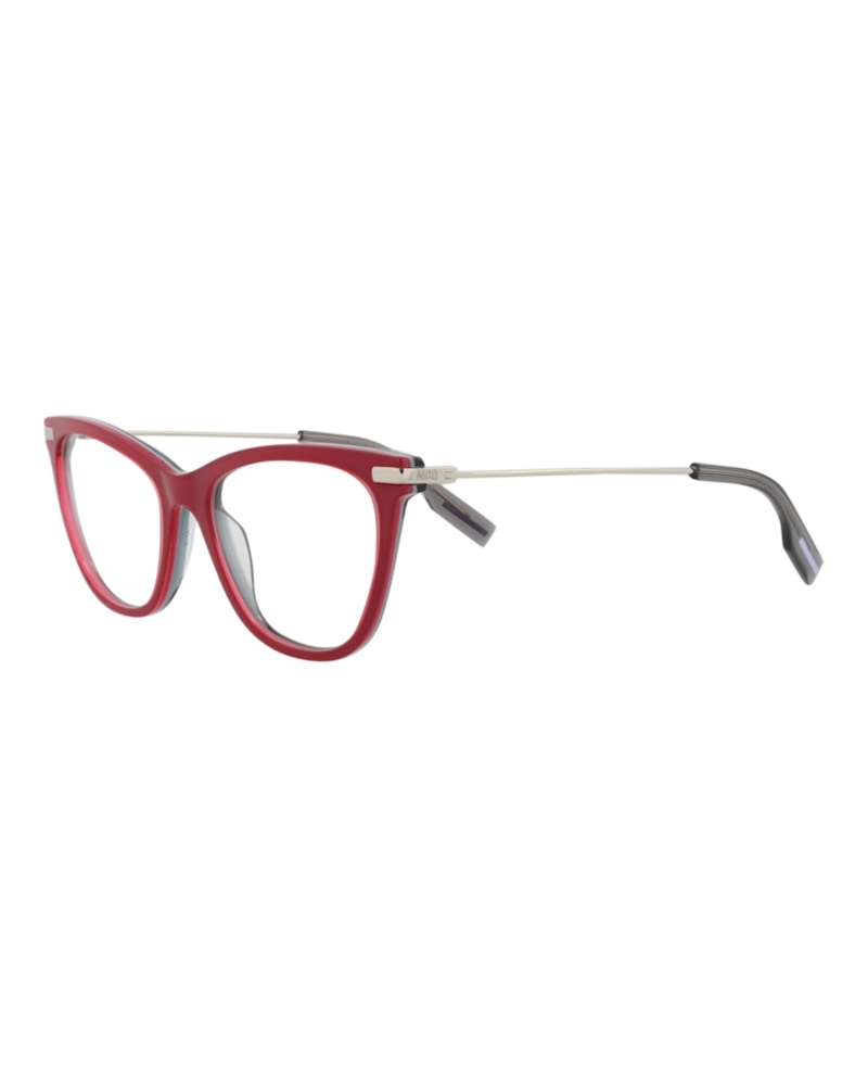 Pre-owned Mcq By Alexander Mcqueen Women's Mcq Alexander Mcqueen Cat Eye Optical Frames In Violet Silver (mq0339o/30011569/007)