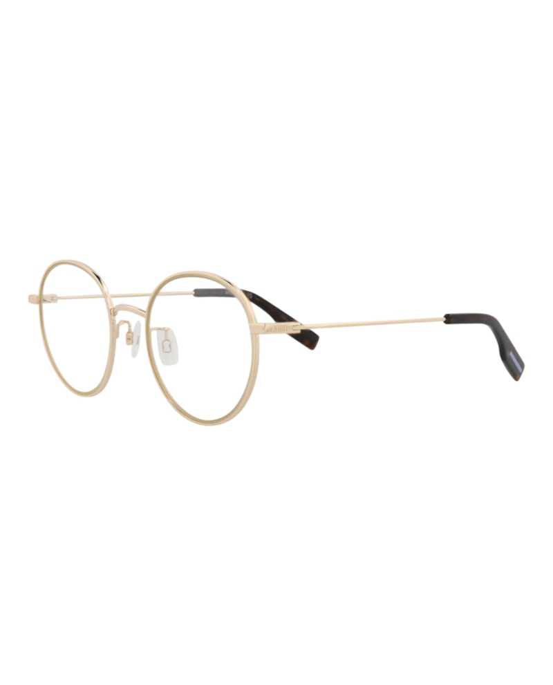 Pre-owned Mcq By Alexander Mcqueen Women's Mcq Alexander Mcqueen Round Oval Optical Frames In Gold Gold Transparent (mq0316o/30010813/0