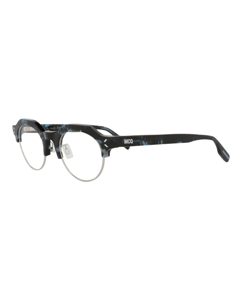 Pre-owned Mcq By Alexander Mcqueen Round Oval Optical Frames In Havana Havana Transparent (mq0372o/30013584/003)