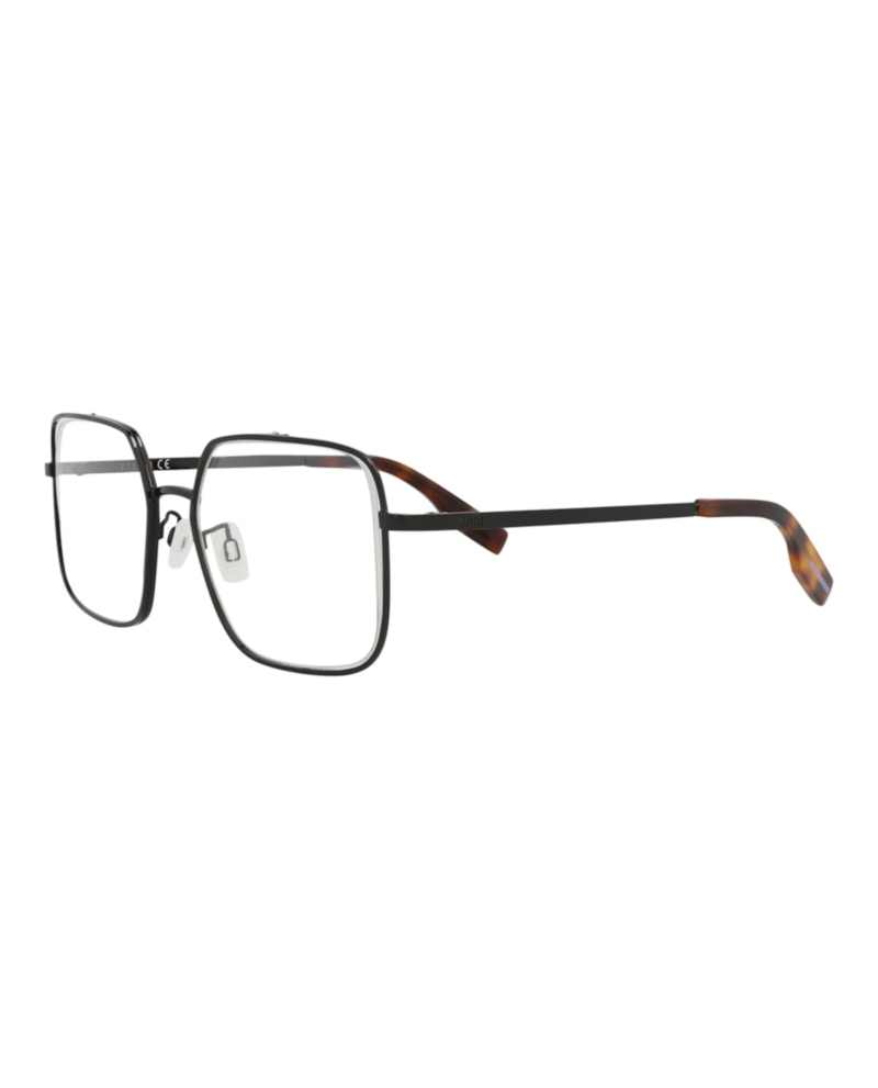 Pre-owned Mcq By Alexander Mcqueen Women's Mcq Alexander Mcqueen Square Rectangle Optical Frames In Black Black Transparent (mq0318o/30