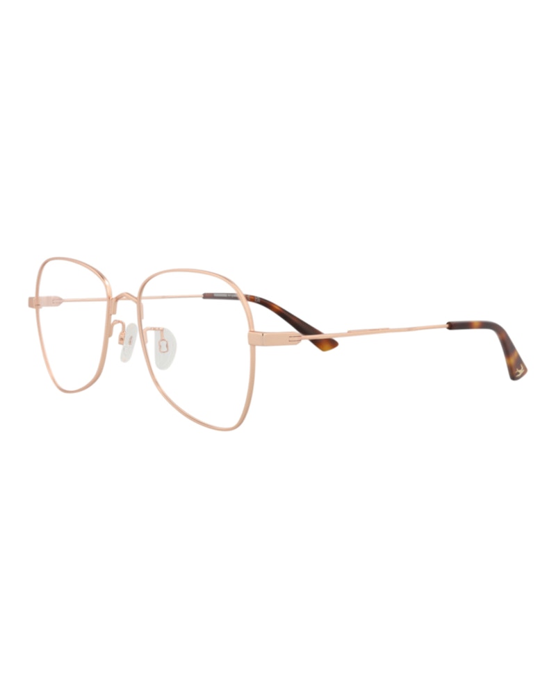 Pre-owned Mcq By Alexander Mcqueen Square Rectangle Optical Frames In Gold Gold Transparent (mq0289o/30009184/003)