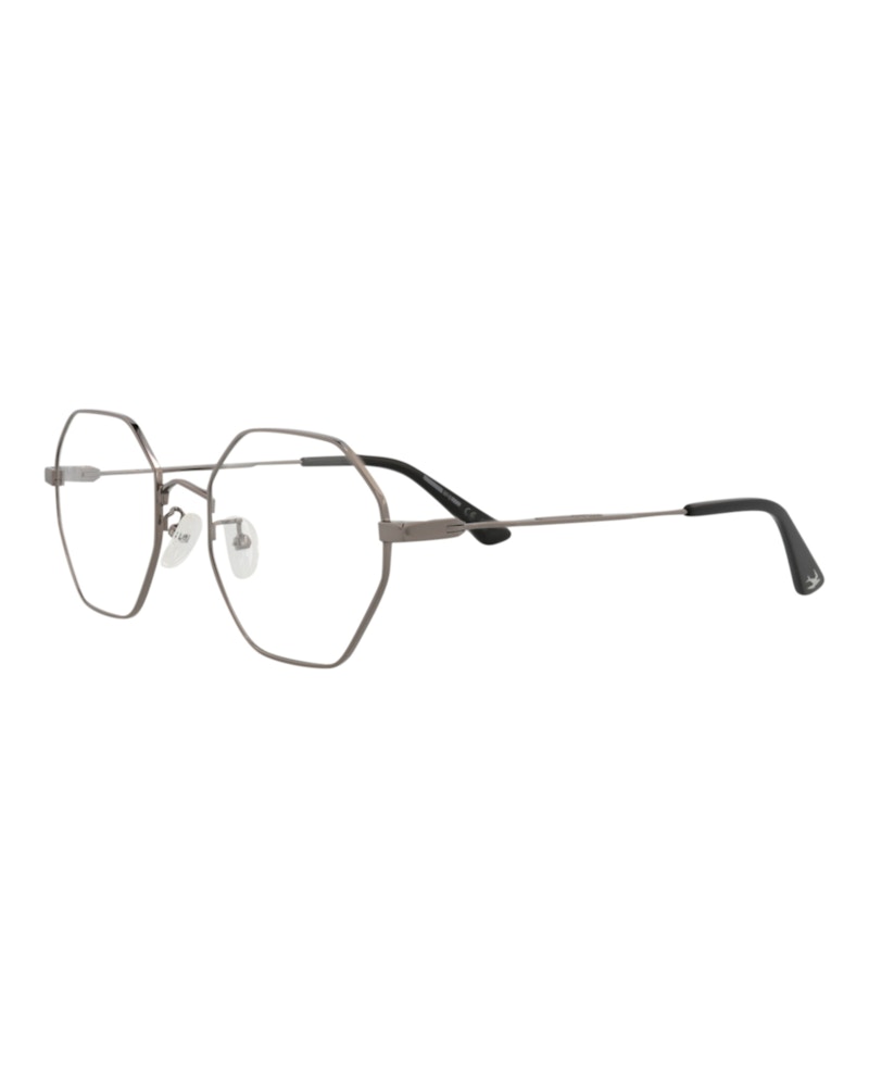 Pre-owned Mcq By Alexander Mcqueen Men's Mcq Alexander Mcqueen Square Rectangle Optical Frames In Ruthenium Ruthenium Transparent (mq02