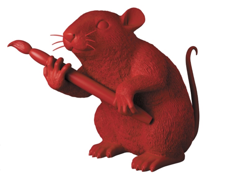 日本最級 LOVE BANKSY キューブリック、ベアブリック RAT Ver.) (RED ...