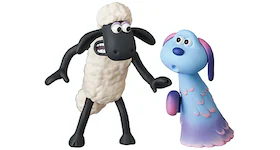 Medicom UDF A Shaun the Sheep Movie Farmageddon Shaun And Lu-La Figure White
