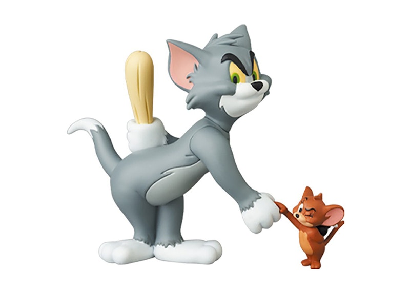 Medicom UDF Tom and Jerry- Tom with Club and Jerry with Bombs Figure  Gray/Brown