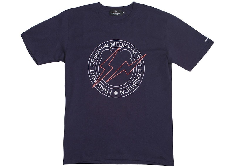 Medicom x Fragment Design Men Circle Logo Bearbrick Tee Navy Men's