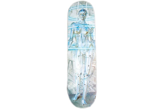 Medicom x SYNC x Hajime Sorayama Men Robot Skateboard Deck Silver