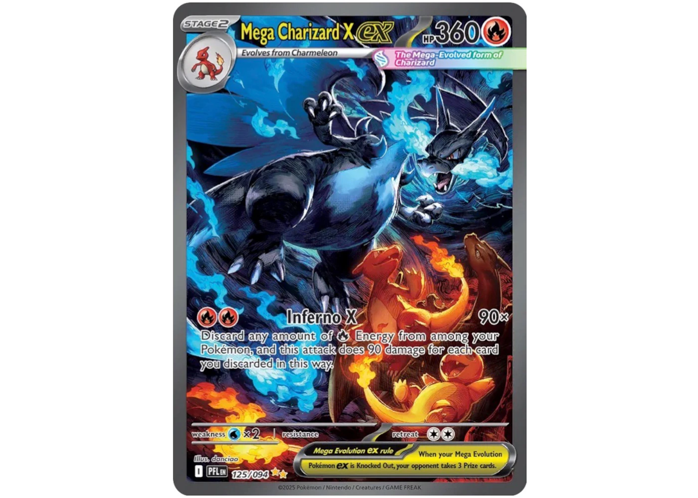 Mega Charizard X ex 2025 Pokmon Scarlet & Violet Phantasmal Flames Special Illustration Rare 125/094 Ungraded - 2025 - US Mega Charizard X ex 2025 Pokmon Scarlet & Violet Phantasmal Flames Special Illustration Rare 125/094 Ungraded - 2025 - US