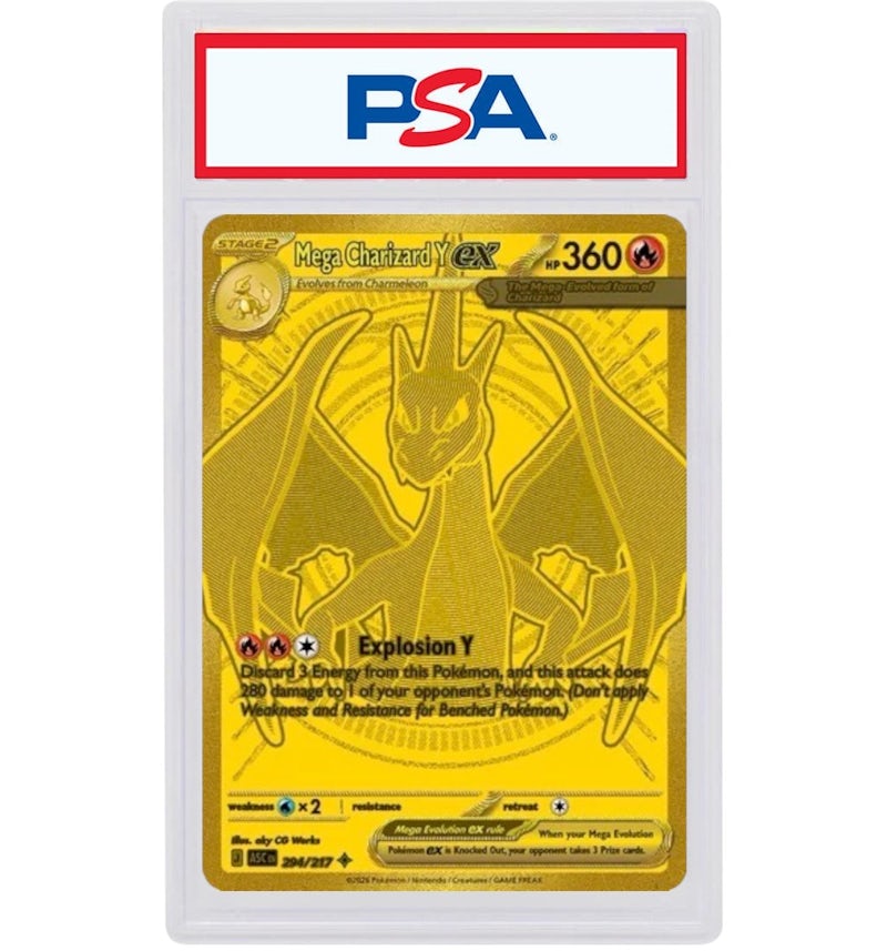 Mega Charizard Y ex 2026 Pokmon Ascended Heroes Mega Hyper Rare 294/217 (PSA or BGS Graded) - 2026 - US Mega Charizard Y ex 2026 Pokmon Ascended Heroes Mega Hyper Rare 294/217 (PSA or BGS Graded) - 2026 - US