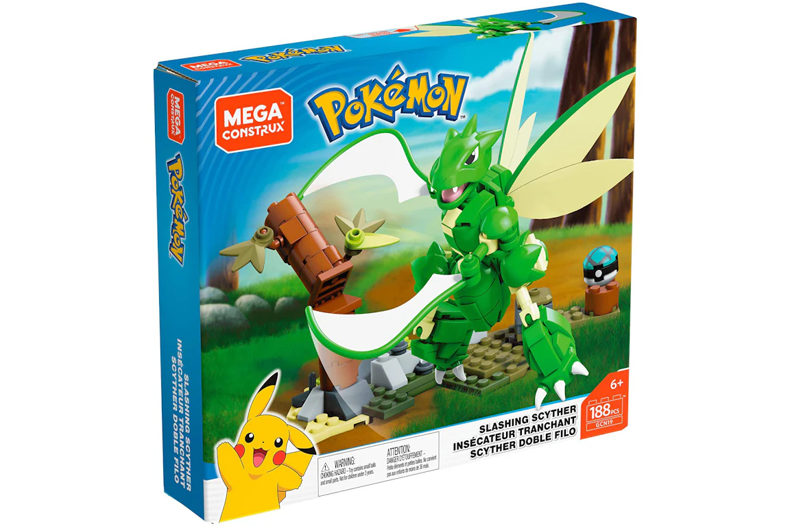 Mega Construx Pokemon Slashing Scyther Set Green