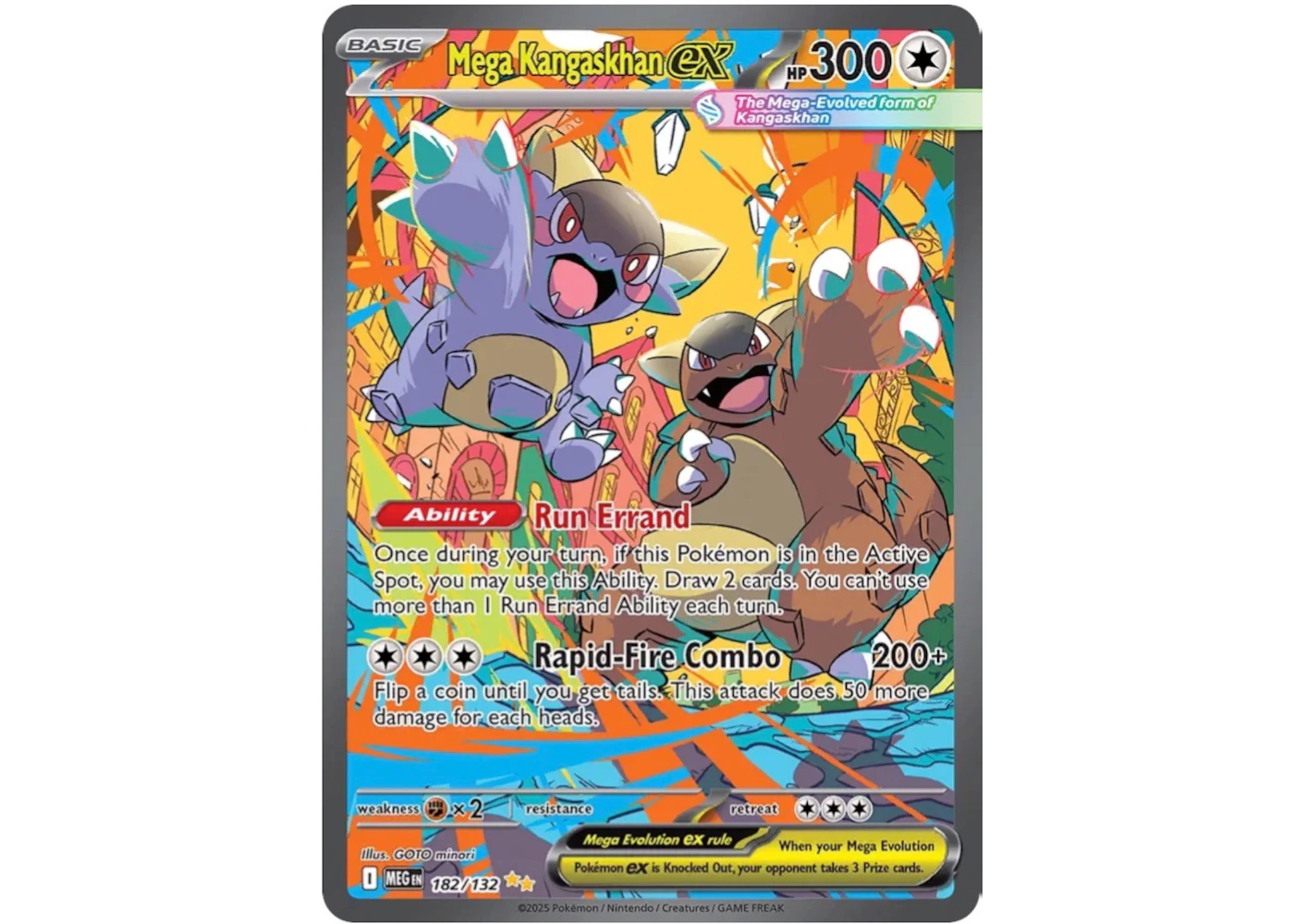 Mega Kangaskhan ex 2025 Pokmon Scarlet & Violet Mega Evolution Hyper Rare 182/132 Ungraded - 2025 - US Mega Kangaskhan ex 2025 Pokmon Scarlet & Violet Mega Evolution Hyper Rare 182/132 Ungraded - 2025 - US