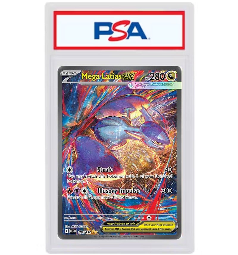 Mega Latias ex 2025 Pokmon Mega Evolution Mega Evolution Special Illustration Rare #181/132 (PSA or BGS Graded) - 2025 - US Mega Latias ex 2025 Pokmon Mega Evolution Mega Evolution Special Illustration Rare #181/132 (PSA or BGS Graded) - 2025 - US