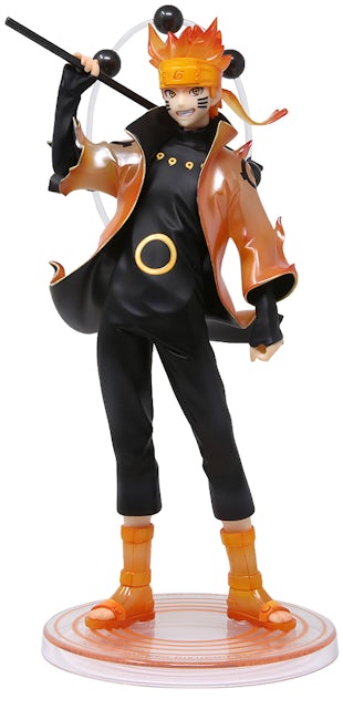 MegaHouse Naruto Shippuden G.E.M. Series Uzumaki Naruto Rikudou Sennin Mode  Reissue Action Figure Black & Orange - US