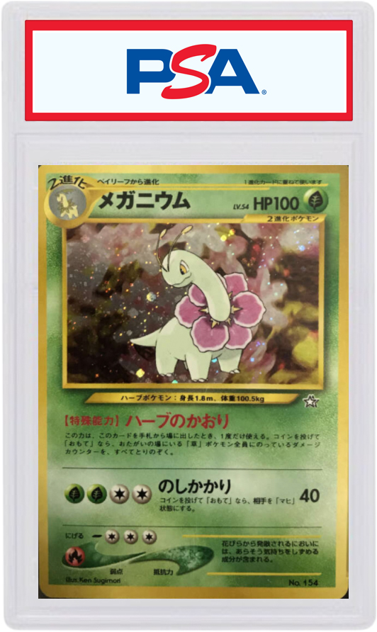 Meganium-Holo 1999 Pokemon TCG Japanese Neo Premium File #154