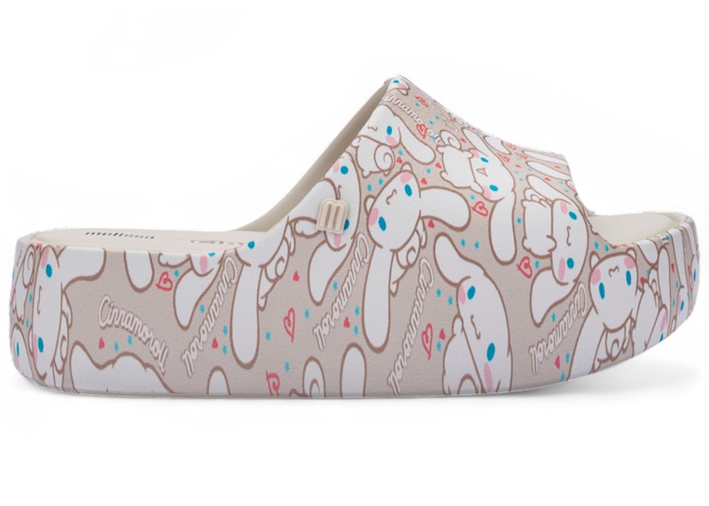 Women's Melissa Free Platform Slide Hello Kitty and Friends Sneakers in Beige/Brown