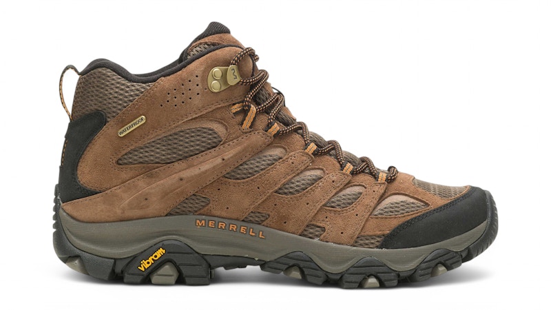 Pre-owned Merrell Men's Moab 3 Mid Waterproof Sneakers In Earth