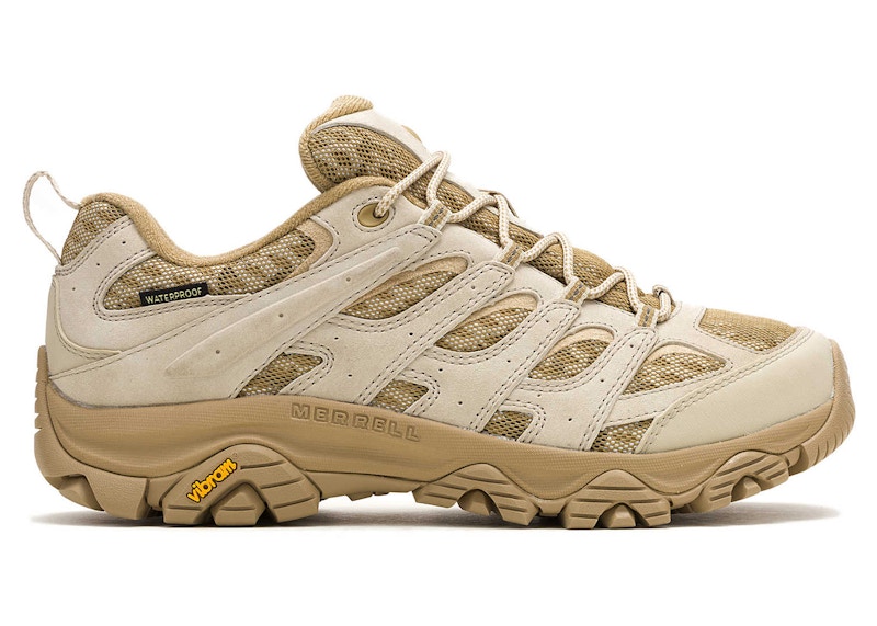 Pre-owned Merrell Men's Moab 3 Waterproof Camo Sneakers In Oyster/coyote In Multi
