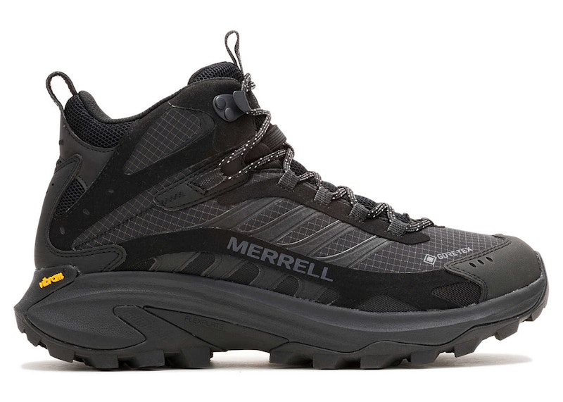 Pre-owned Merrell Men's  Moab Speed 2 Mid Goretex Sneakers In Black