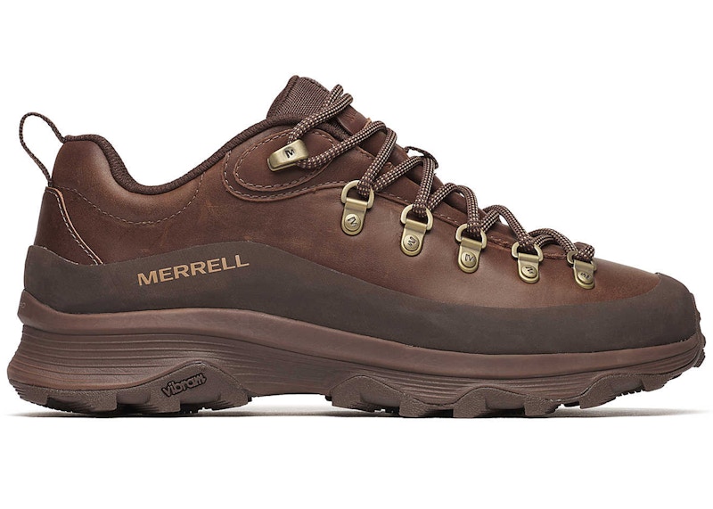 Pre-owned Merrell Men's Ontario Speed Leather Lace Se Sneakers In Mole In Brown