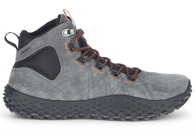 Pre-owned Merrell Men's Wrapt Mid Waterproof Sneakers In Granite In Gray