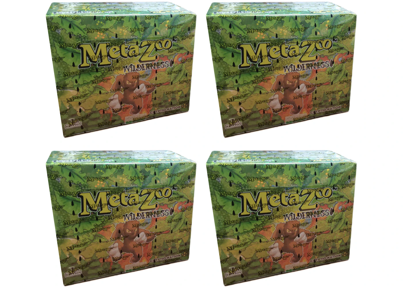 MetaZoo TCG Cryptid Nation Wilderness 1st Edition Booster Box 4x Lot - US MetaZoo TCG Cryptid Nation Wilderness 1st Edition Booster Box 4x Lot - US