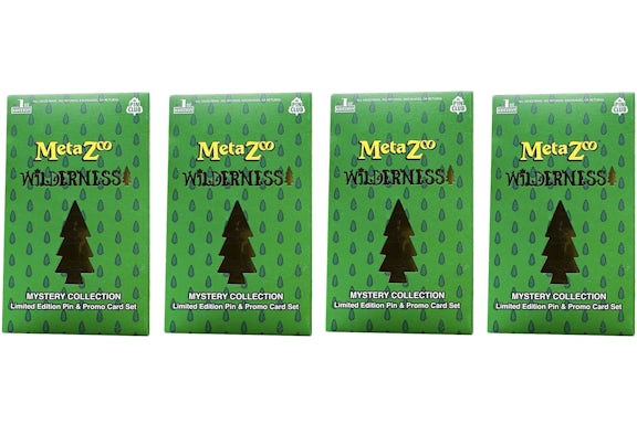 MetaZoo TCG Cryptid Nation: Wilderness Pin Club 1st Edition Pin & Promo Card Set Blind Box 4x Lot