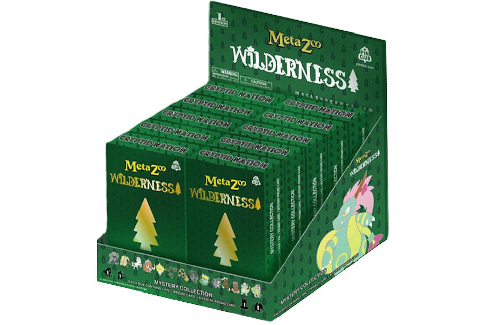 MetaZoo TCG Cryptid Nation: Wilderness Pin Club 1st Edition Pin & Promo Card Set Sealed Case (10 Blind Boxes)